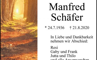 † Manfred Schäfer