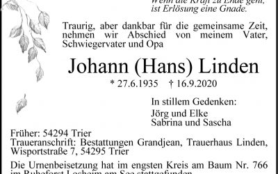 † Johann Linden