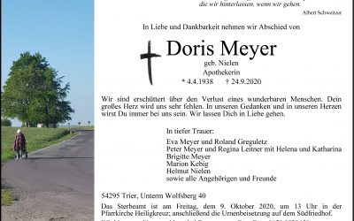 † Doris Meyer